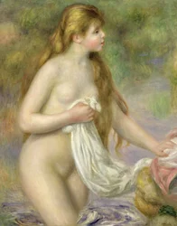 Bañista con cabello largo, c.1895